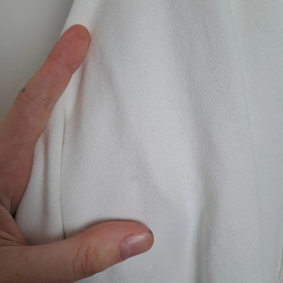 Josie Natori White Towel 3/4 Sleeve Loungewear Robe Size Large With Pockets - Picture 6 of 9